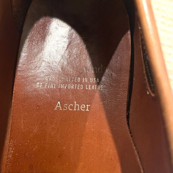 Allen Edmonds Men\'s Bronze Leather Ascher Loafers Casual Dress Shoes Size 9D main image 8